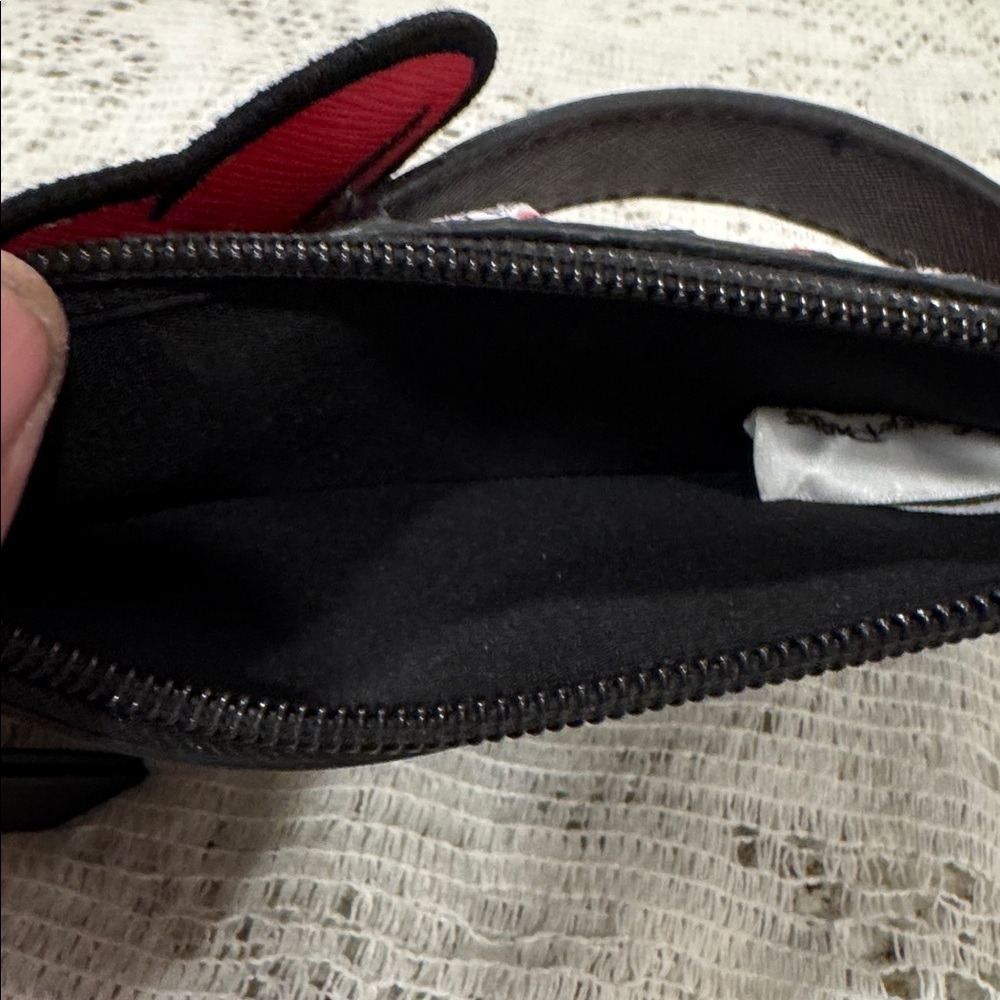 Disney Parks wallet Minnie Mouse card slots zipper section clear license slot - Picture 3 of 9